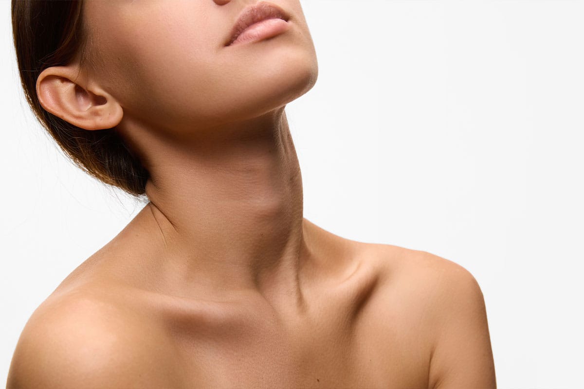woman's jawline after getting laser-assisted liposuction in Gulf Shores, AL