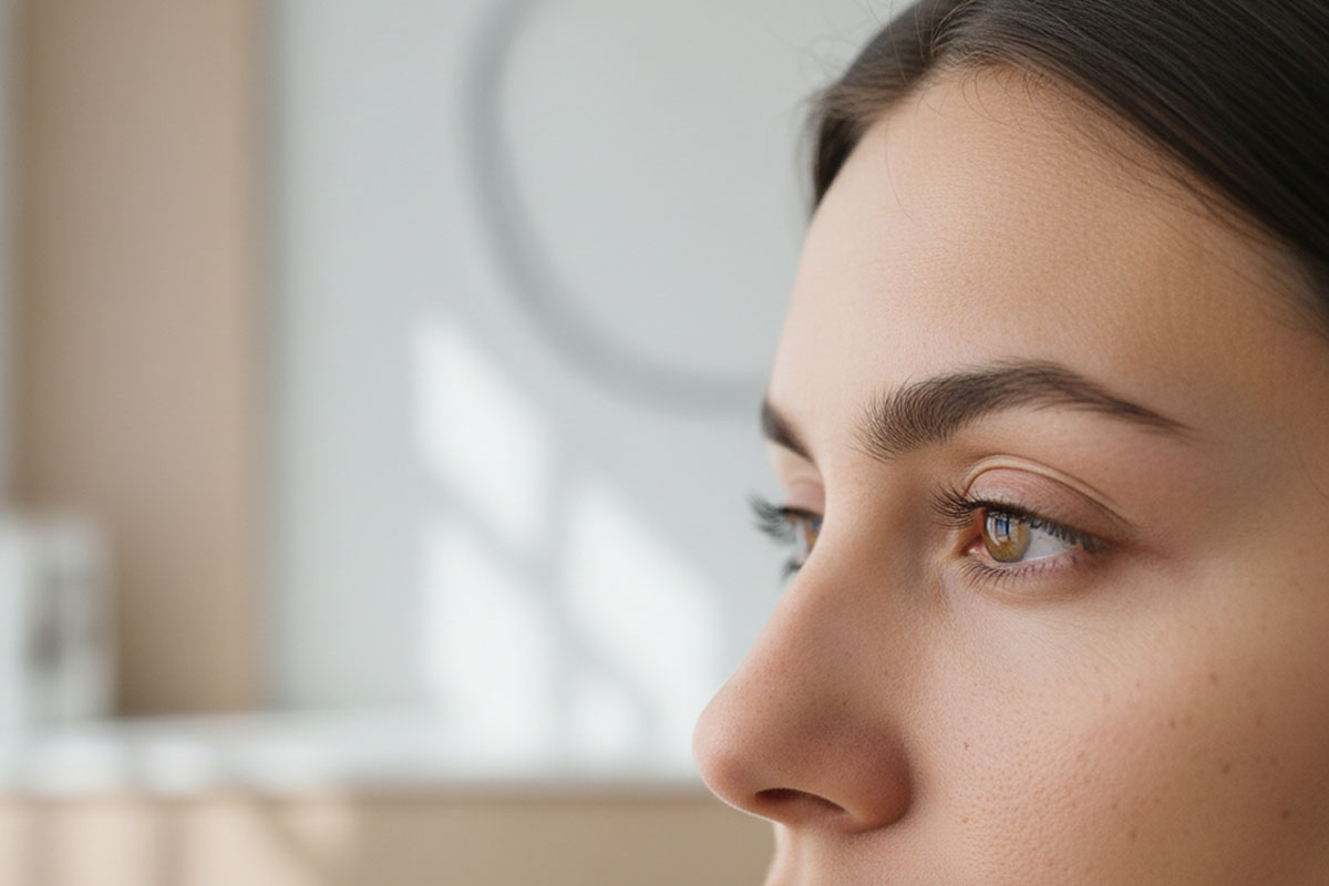 woman after getting an upper blepharoplasty in Gulf Shores, AL